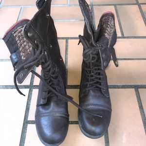 Cute combat lace up boots